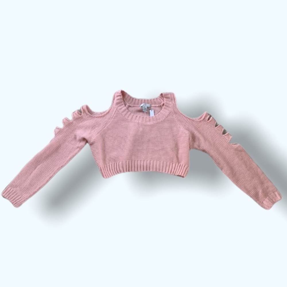 NWT Tobi Cropped Ladder Sleeve Sweater